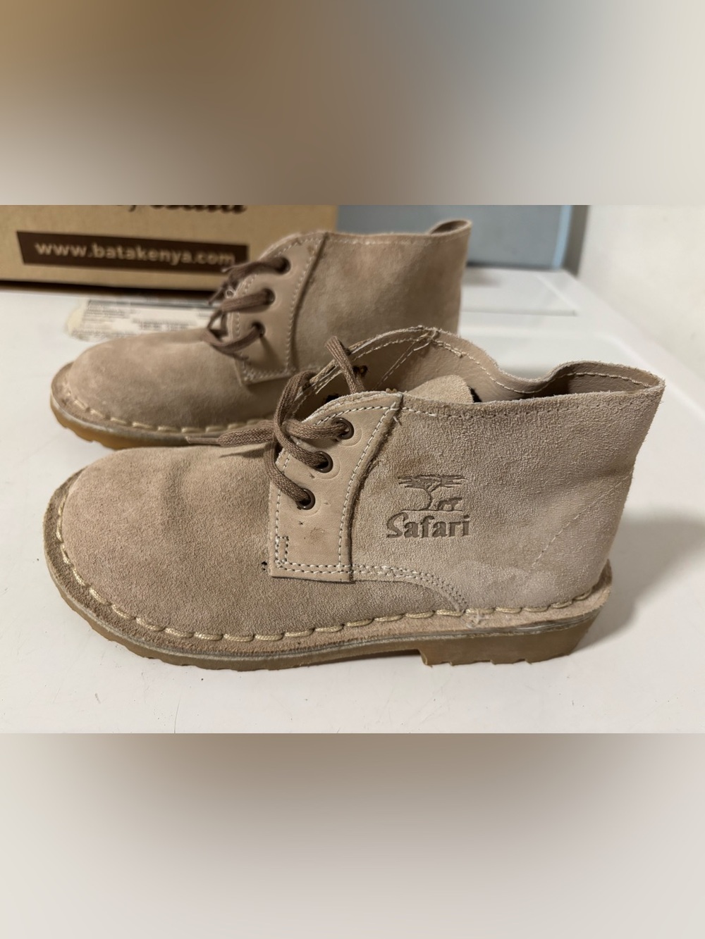 Safari Kids' Suede Chukka Boots in Light Brown
